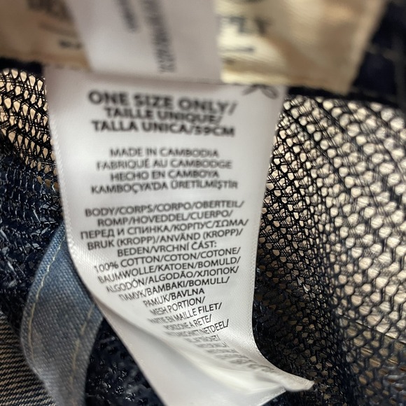 Polo Ralph Lauren Flag Denim Ball Cap Mesh Leather Strap Blue Adjustable NWT - Picture 8 of 10